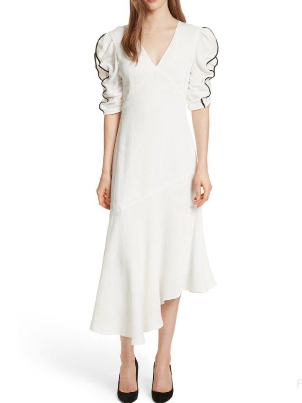 Prose & Poetry Shirley Ruffled Sleeve Dress Medium